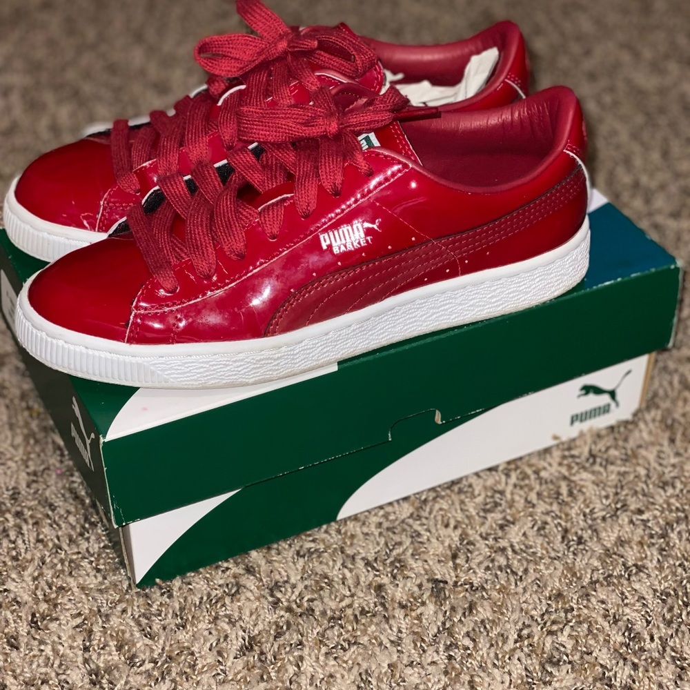 Puma Red / White  Basket Matte & Shine
